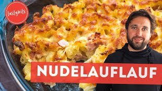 Genial einfacher NUDELAUFLAUF mit Schinken amp Käse [upl. by Drarreg]