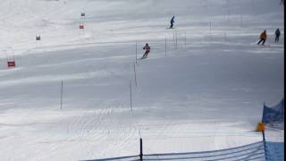 East Longmeadow High Schools Cameron Ottoson finishes slalom ski run at PVIAC championships [upl. by Sitoel536]