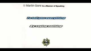 Martin Gore  In a Manner of Speaking INSTRUMENTAL  KARAOKE  LYRICS [upl. by Nich]