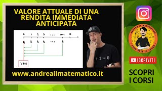 RENDITA ANTICIPATA  Valore attuale  Matematica Finanziaria [upl. by Gertrude]