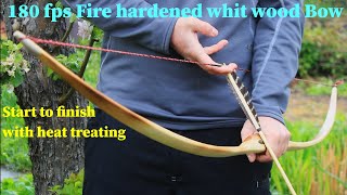 Fire hardened whit wood Hickory Bow [upl. by Langille]