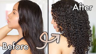 Straight to Curly Hair How to Get Your Curls Back  NO HEAT DAMAGE [upl. by Euqininod343]