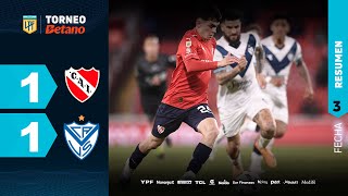 INDEPENDIENTE 1  1 VÉLEZ  Resumen del partido  TorneoBetano 2024 [upl. by Efioa]