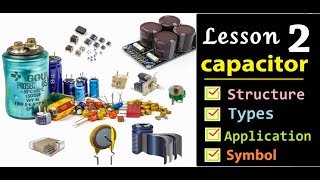 capacitors  Lesson 2 Structure  Types – Applications  Symbol [upl. by Nylg]