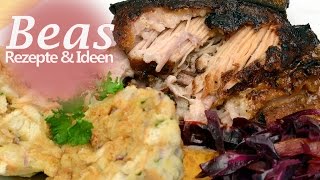 Pulled Pork im Backofen  Rezept mit Schweinenacken und Bauch [upl. by Annawyt]