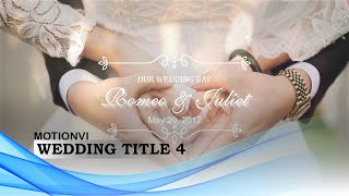 Style Proshow  Wedding Title Pack 4 [upl. by Niac]