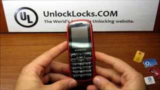 How To Unlock ALCATEL OT303 from any mobile network operator  UNLOCKLOCKScom [upl. by Nnauol282]