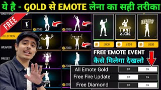 New Trick All Emote In 2000 Gold  How To Get Free Emote In Free Fire  Free Mein Emote Kaise Len [upl. by Hoffarth]