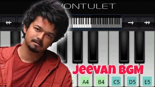 GOAT Jeevan BGM  Villain Theme  Easy Piano Tutorial  Yuvan  Vijay [upl. by Nortyad]