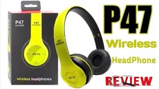 P47 Wireless Headphones A MustHave for Music Lovers  Review [upl. by Ecahc]