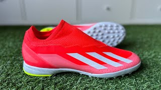 Adidas X Crazyfast League Turf Shoes Review  On Feet amp Unboxing ASMR  Adidas Citrus Pack 4K [upl. by Divadleahcim]