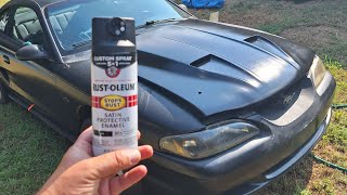 Cheap 14 Rustoleum Spray Can Paint Job on Hood with Amazing Results [upl. by Naeerb203]