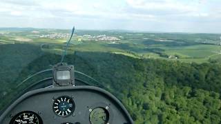 Landeanflug mit 250 kmh Marpingen Duo Discus Landung Akaflieg Segelfliegen Segelflug Saarbrücken [upl. by Clifton]