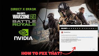 Call Of Duty Warzone 20 DIRECT X Error Fix  Simple Fix  2023 [upl. by Ahsilat769]