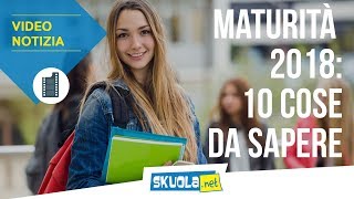 Maturità 2018 10 cose da sapere [upl. by Rizan]