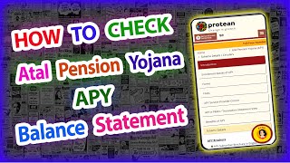 How to check Atal Pension yojana APY balance statement in Tamil [upl. by Ydnab]