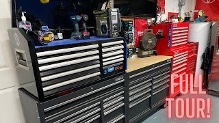 Massive Garage Tool Box Tour US General Kobalt and Craftsman Boxes [upl. by Aidnyl]