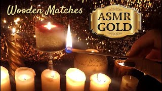 Wood Matches  ASMR striking matches  Lighting candles  ASMR trigger sounds  ASMR nails  ASMR [upl. by Ced]