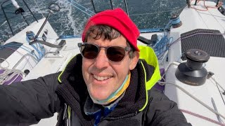 How I reef the mainsail going downwind solo [upl. by Elacsap29]