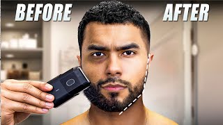 How to Shape your BEARD For A PERFECT JAWLINE StepByStep Guide [upl. by Proulx]