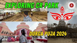 Exploring CR Park PANDAL 🔥😱  The Durga Puja Festival 2024 [upl. by Assiren]