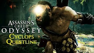 Assassins Creed Odyssey Full Cyclops Questline Stairway to Olympos Legendary Creature Boss Fight [upl. by Shulamith835]