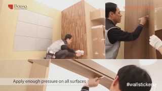 How to install self adhesive wallpaper tutorial by wallstickery [upl. by Naujek]