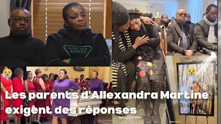 Les parents dAlexandra Martine exigent des répons [upl. by Jaye]