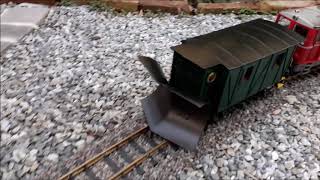 Gartenbahn LGB Schneepflug Eigenbau LGB Snowplow Home build Garden railway [upl. by Ocirled]