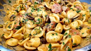 Pasta alla Boscaiola  Cremosa Saporita Economica Ricetta facile per tutti [upl. by Ellerd]