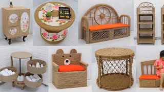 10 Reuse Ideas Waste Material for Space Saving Furniture  Jute Craft [upl. by Jaco]