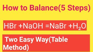 HBr NaOH NaBr H2O Balanced EquationHydrobromic Acid plus Sodium Hydroxide Balanced Equation [upl. by Aguayo]