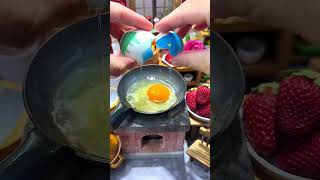 Make omelettes in mini kitchenmini minifood [upl. by Pennebaker]