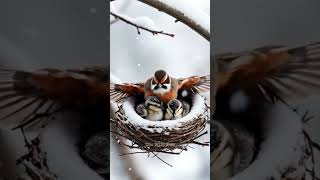 Heroic Goldcrest Bird Rescue Chicks During Whiteout Snowstorm goldcrest snow mother trending [upl. by Ileak]