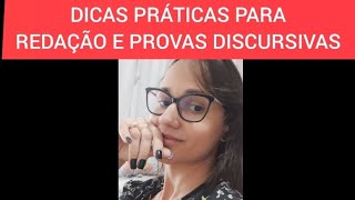 Dicas práticas para redação e provas discursivas [upl. by Renrut861]