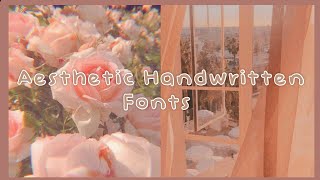 ➤ 32 Aesthetic Handwritten Fonts 🦋 [upl. by Acinod]