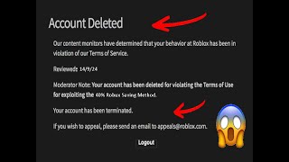 People getting banned for using the 40 robux saving method [upl. by Dedie]