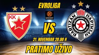 CZVEZDA  PARTIZAN  EVROLIGA 21 Novembar 2000 h PRATIMO UŽIVO  kkcrvenazvezda kkpartizan [upl. by Ardnovahs]