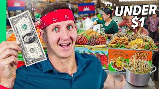 Cambodia’s Street Food Dollar Menu Cheapest in Asia [upl. by Enyar20]