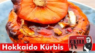 Gefüllter Hokkaido Kürbis  Rummel Grill TV rummelgrilltv UT Deu Eng [upl. by Lonnie994]