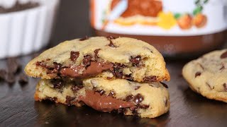 Chocolate Chip Nutella Cookies  How Tasty Channel [upl. by Scarlett511]