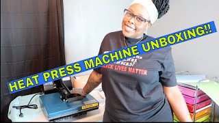 HEAT PRESS MACHINE UNBOXING  FIRST PROJECT FancierStudio [upl. by Megan]