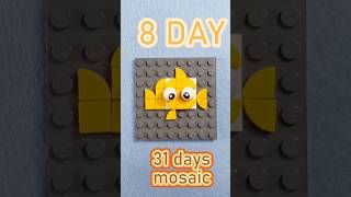 31 days of LEGO mosaic Day 8 Fish mosaic MOC tutorial [upl. by Ekud164]