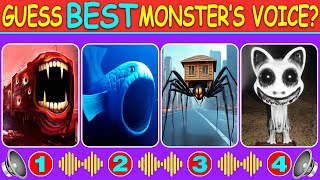 Guess Monster Voice Train Eater The Bloop Spider House Head Zoonomaly Coffin Dance [upl. by Aicrop858]