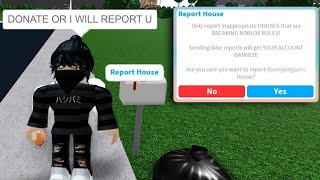 deleting peoples houses on bloxburg they got banned [upl. by Cranford451]