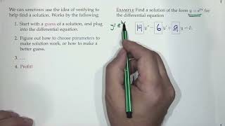 Differential Eqns F2202  Verifying a differential equation [upl. by Wood]