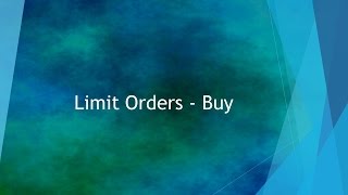 Using Limit Buy Orders on StockTrak [upl. by Kilmarx]