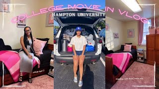 COLLEGE MOVE IN DAY  Hampton University Kennedy Hall  Freshman Year  HBCU [upl. by Land155]