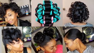 HOW TO ROLLER SET HAIR  Roller Setting Tutorial 2017  RELAXED HAIR [upl. by Hsreh]