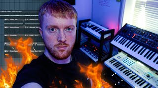 Cooking Up 4 Crazy Beats Using My Entire Synth Collection [upl. by Aihtekal]